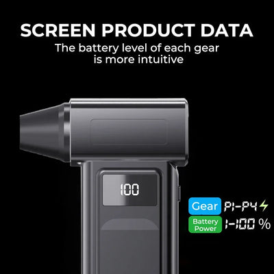 Xiaomi Powerful 1000000RPM 65m/s Air Vortex Brushless Protable Blower Dust Cleaner With Smart Display Brushless Electric Blower - LKBA