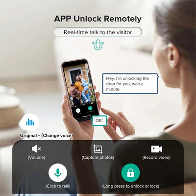 XSDTS Wifi Tuya APP Face Recognition Smart Door Lock with Camera Video Call Voice Intercom Digital Door Lock Automatic Door Lock - LKBA