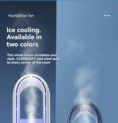 Mini Air Cooler Humidification Cooling USB Silent Timed Air Conditioning Fan Colorful Lights Night Light Led Screen 6 Wind Speed - LKBA