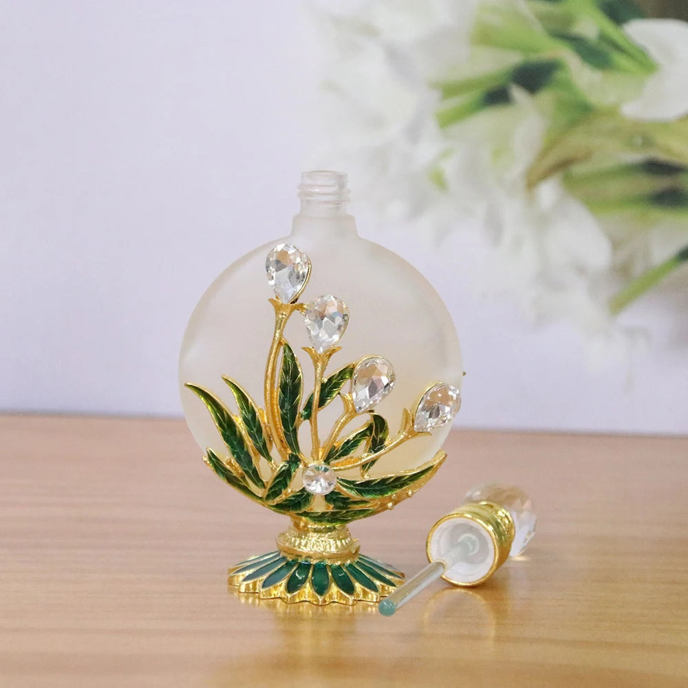 30ml Luxury Vintage Perfume Bottles parfum Maple Leaves Handcrafted Mini Travel Essentials Oil Glass Refillable Refill Dropper - LKBA