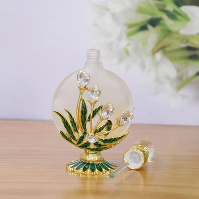 30ml Luxury Vintage Perfume Bottles parfum Maple Leaves Handcrafted Mini Travel Essentials Oil Glass Refillable Refill Dropper - LKBA