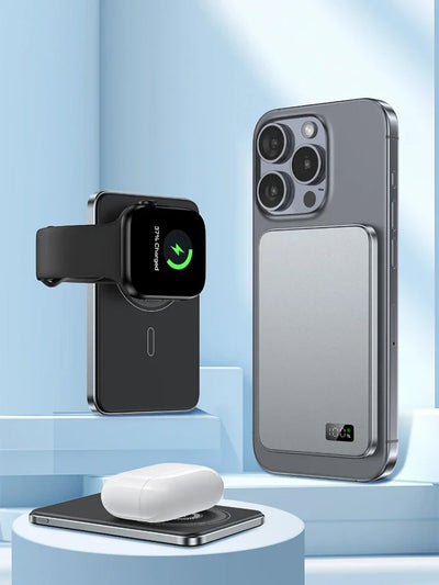 3C Certification 500000mAh Power Bank MagSafe Magnetic Wireless Fast Charge Portable Ultra-thin Battery - LKBA