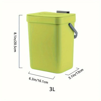 Food Waste Basket Bin for Kitchen, Small Countertop Compost Bin with Lid,Odor-Free Food Scrap Container - LKBA