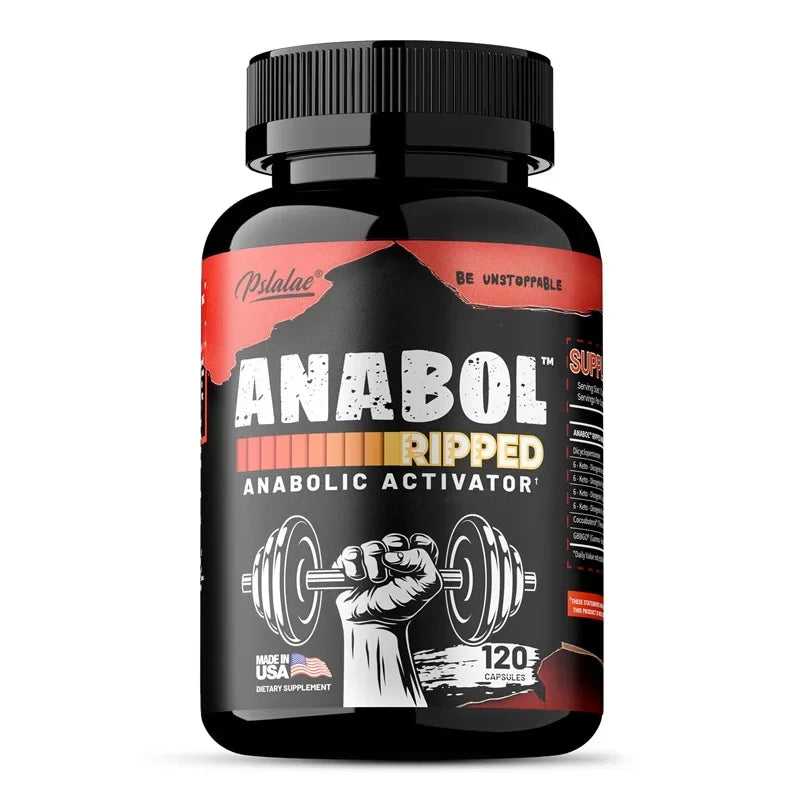 Anabol Ripped Anabolic Muscle Builder - Urn Belly Fat, Tighten Abs, Boost Muscle Growth, Metabolism - LKBA