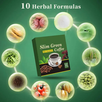 2 Boxs 18 Pcs/Box Natural Herbal Premium Slim Green Coffee Bean. Super Safe Weight Loss Fast Sliming Products - LKBA