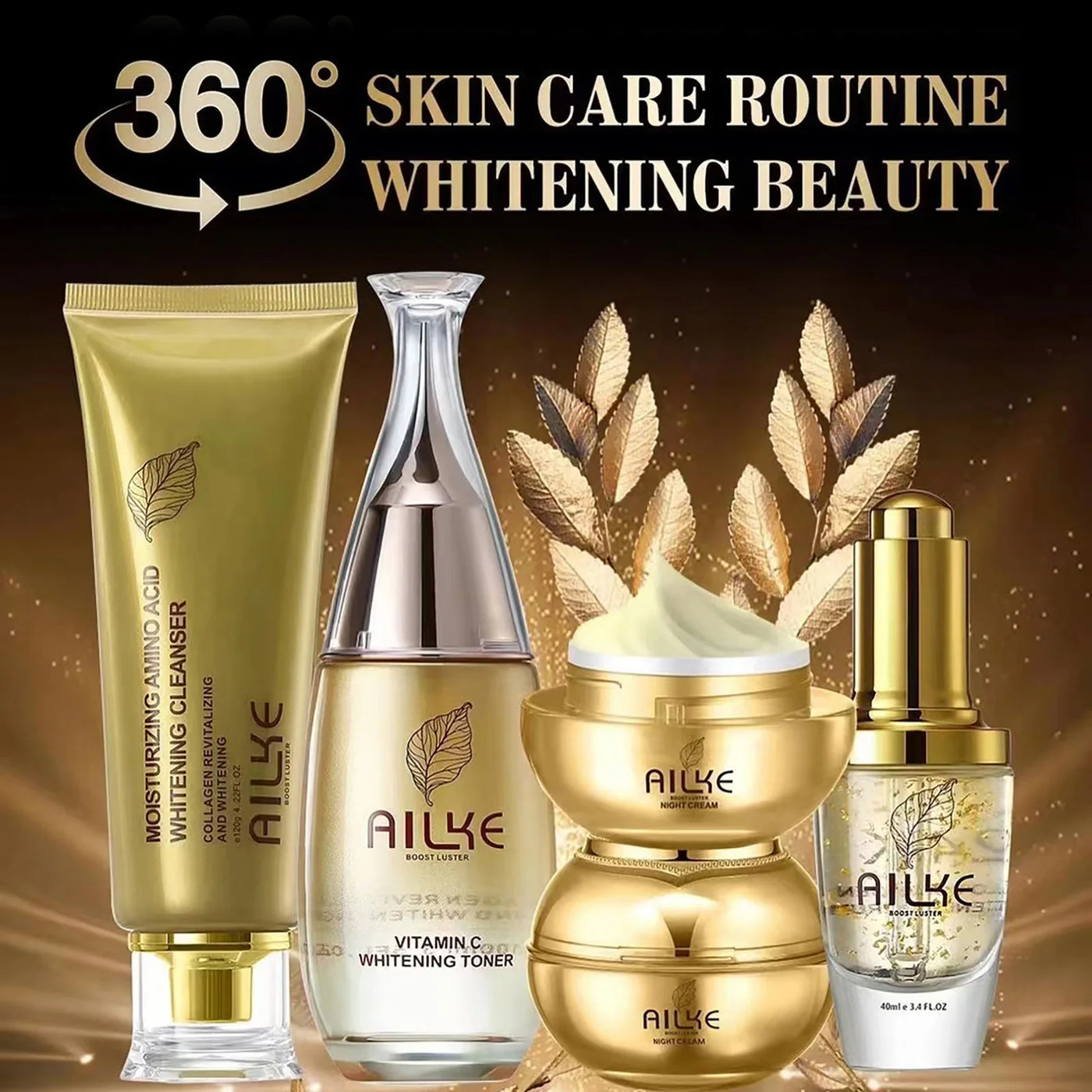 AILKE Whitening Dark Spots Remove Facial Skin Care Cream With Collagen, Reduce Freckles, Wrinkles, Women Premium Face Product - LKBA