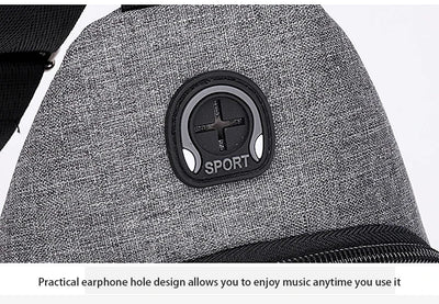 Travel Men's Handbags Multifunctional USB Chest Bag Designer Messenger Crossbody Bags Water-Proof Shoulder Bag Sports Back Pack - LKBA