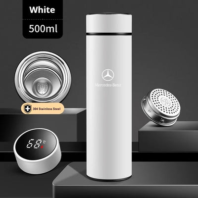 Car Vacuum Cup Thermos Mug Temperature Display Coffee Cup Mercedes-Benz A C E S Class A35 A45 C43 CLA CLS GLA GLC GLK ML SL Vito - LKBA