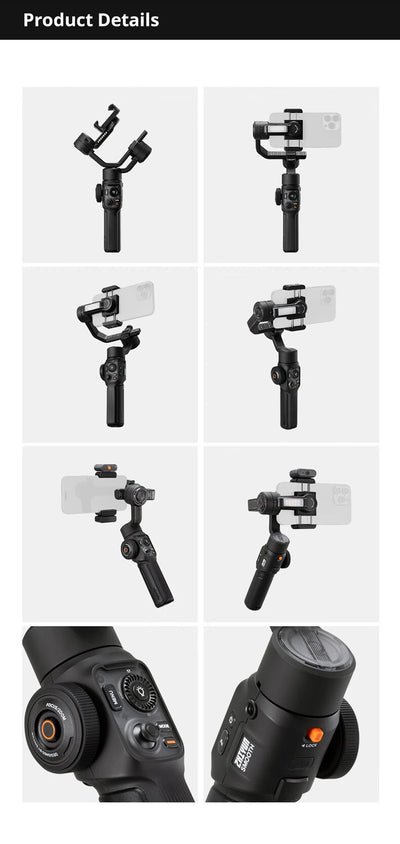 SMOOTH 5S AI Tracking Handheld Stabilizer 3-Axis Smartphone Gimbal Outdoor Gimbals - LKBA