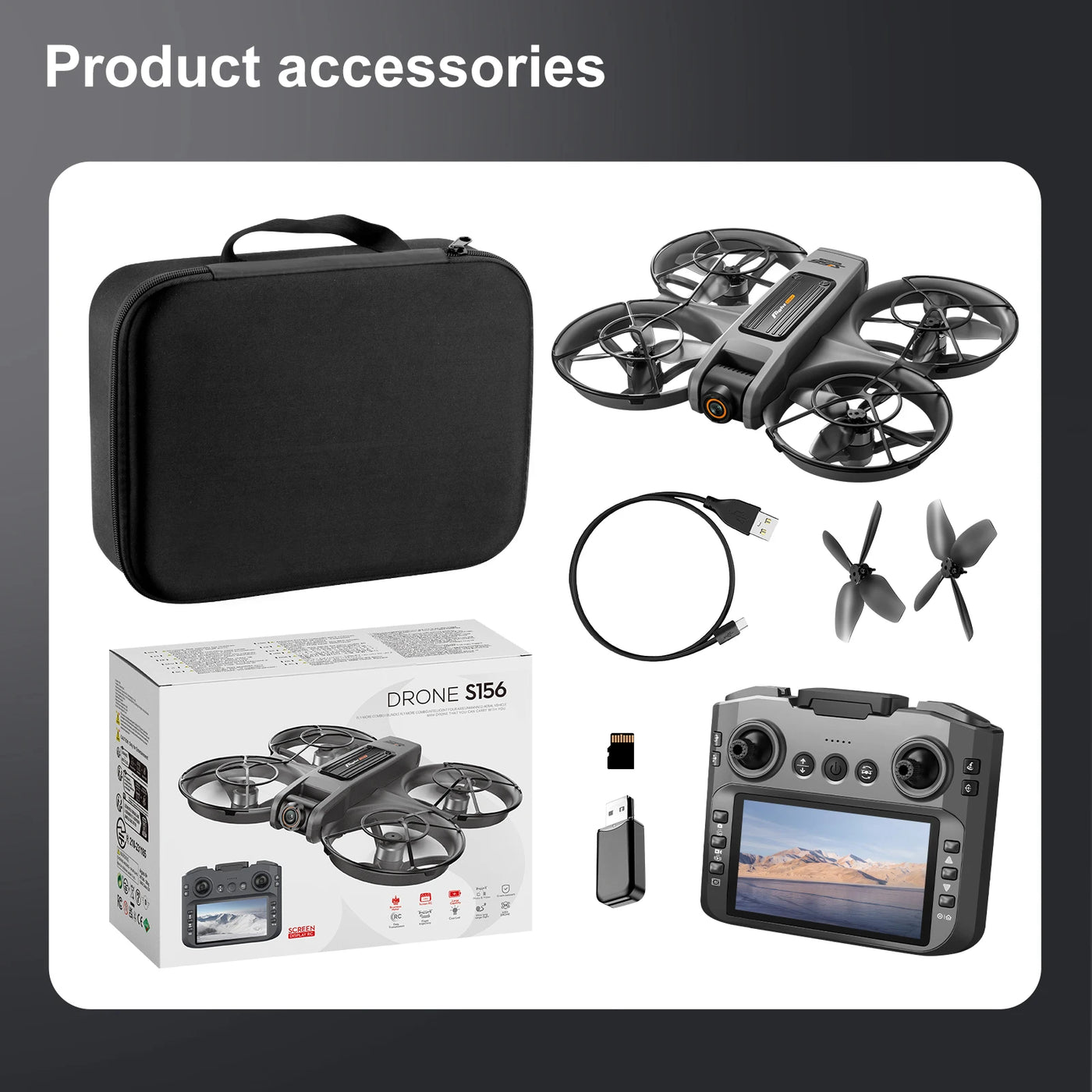 S156 RC Drone 2.4G 5G GPS Professional 8K HD Aerial Photography Remote Control Aircraft HD Dual Camera Quadcopter - LKBA