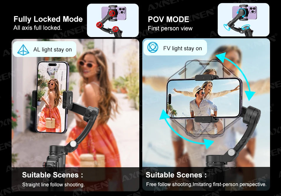 M02 Gimbal Smartphone Stabilizer 3-Axis Anti-shake Video Record Handheld Selfie Gimbals - LKBA