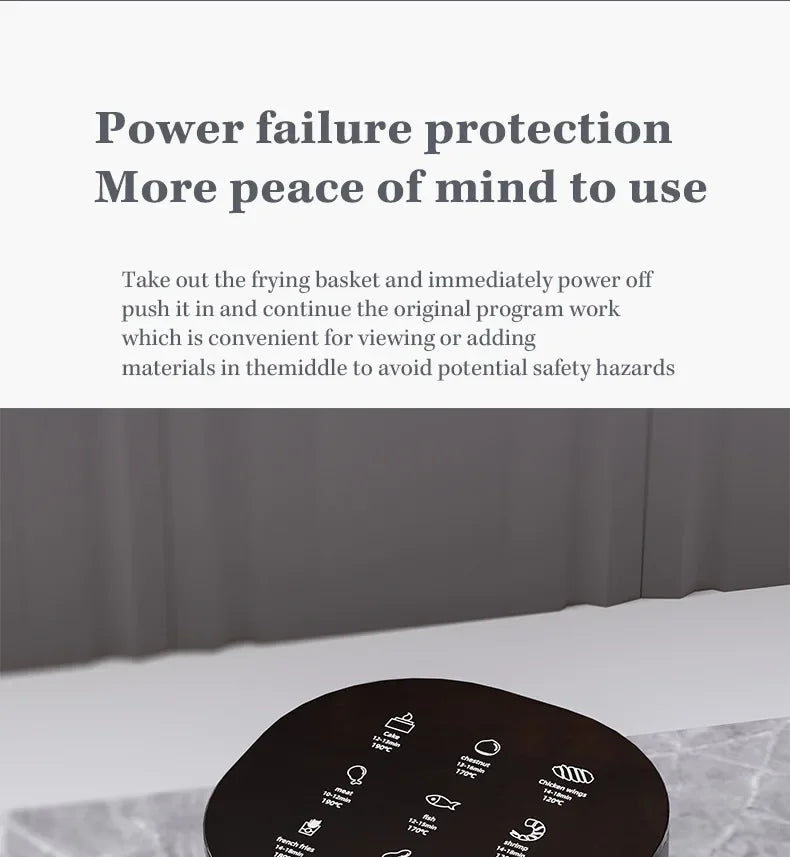 7L Electric Air Fryer Smart Multi-function Hot Convection Oven Deep Fryer Without Oil LED Touch Control - LKBA