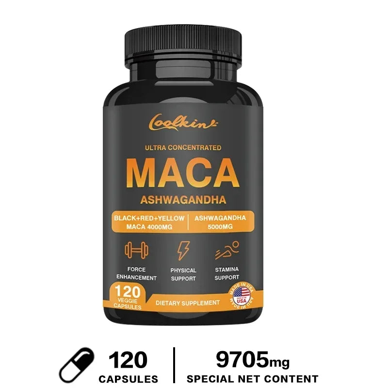 Male Supplement with Ashwagandha and Maca To support Male Libido and Promote Healthy Capsules - LKBA