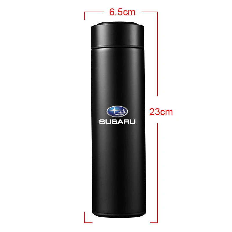 1Pcs Car Smart Thermos Bottle With Temperature Display Coffee Cup For Subaru WRX STI Forester Tribeca Levorg Impreza XV Outback - LKBA