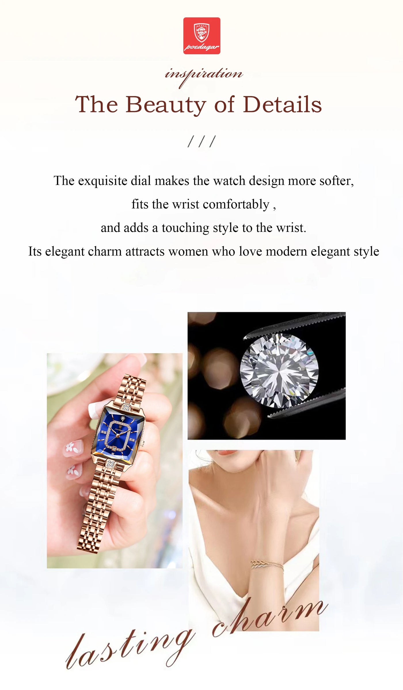 POEDAGAR Luxury Casual Ladies Watch Stainless Steel Waterproof Date Fashion Woman Wristwatch High Quality Quartz Women's Watches - LKBA