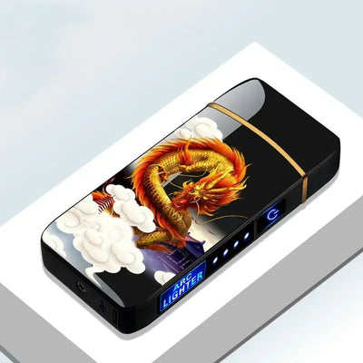 2025 Electric Windproof Metal Lighter Double Arc Flameless Plasma - LKBA