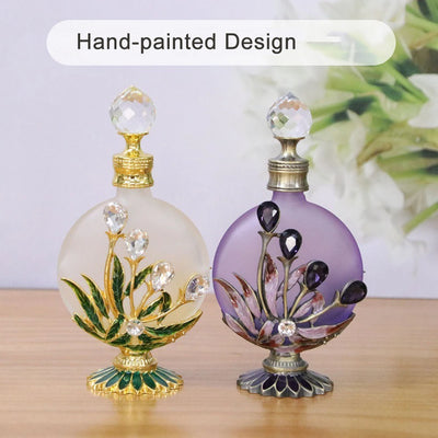 30ml Luxury Vintage Perfume Bottles parfum Maple Leaves Handcrafted Mini Travel Essentials Oil Glass Refillable Refill Dropper - LKBA