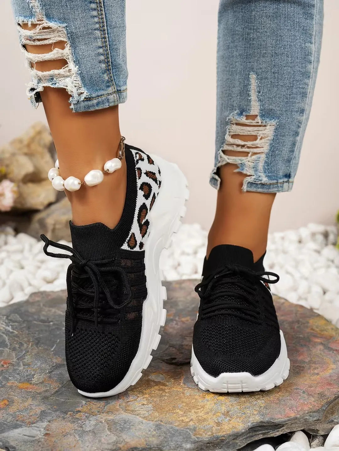 shoes woman 2025 [Leopard print sneakers] lightweight and breathable women's casual sneakers.women's shoes sale shoes - LKBA