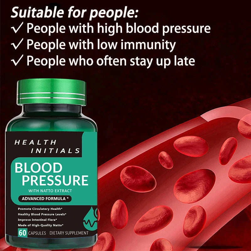 Nattokinase Capsules Blood Vessel Clean Dissolve Blood Clots Lowering Pressure Prevent Arteriosclerosis Improve Vascular Health - LKBA