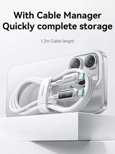 Joyroom 100W USB C Cable Automatic Power Off Fast Charge Type C Cable For iPhone 16 15 Pro Max  Xiaomi Sumsang Huawei - LKBA
