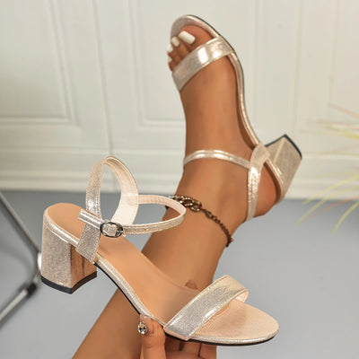 2025 style women's new trendy platform sandals, classic ankle strap, sexy party size-large comfortable platform women's shoes - LKBA