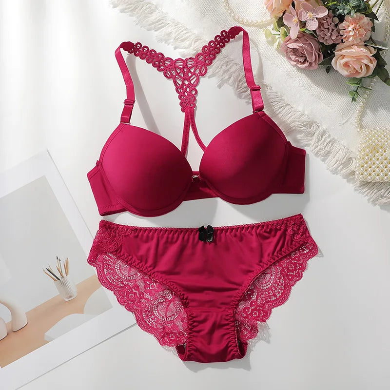 Women's Lingerie Ultra Sexy Lingеrie Female Underwear Lace Lingerie Set Woman Hot Lingeries Sets for Women Bra and Panty Set - LKBA