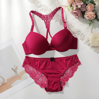 Women's Lingerie Ultra Sexy Lingеrie Female Underwear Lace Lingerie Set Woman Hot Lingeries Sets for Women Bra and Panty Set - LKBA