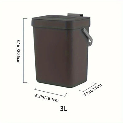 Food Waste Basket Bin for Kitchen, Small Countertop Compost Bin with Lid,Odor-Free Food Scrap Container - LKBA