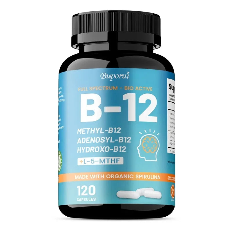 Vitamin B12 - Supports Energy Metabolism, Nervous System, Cell Health, Heart, Immunity and Red Blood Cell Formation - LKBA
