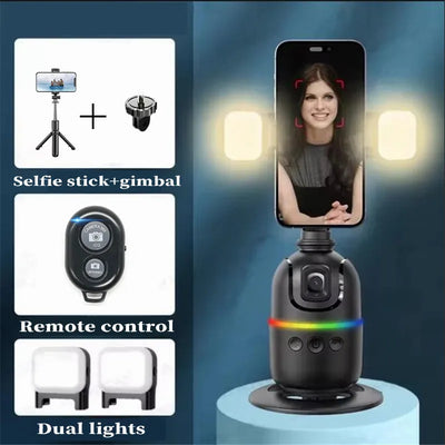 Multifunctional selfie stick with light