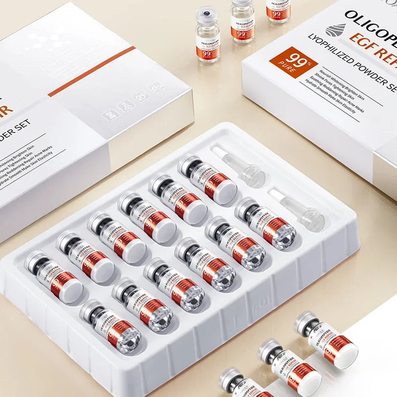 Facial  Serum Yeast Freeze-Dried Power Skin Care Set Shrink Pores Moisturizing Brighten Anti Aging Peptides Essence - LKBA