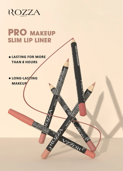 Waterproof Lip Liner Pencil Set, Weightless Precise Liner with Super Soft - LKBA