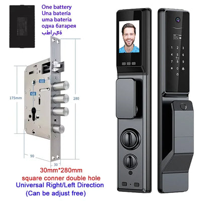 Waterproof Outdoor Smart  Lock Wifi Alexa Tuya APP Aluminium Alloy Material Fingerprint Password Smart Door Lock With Camera