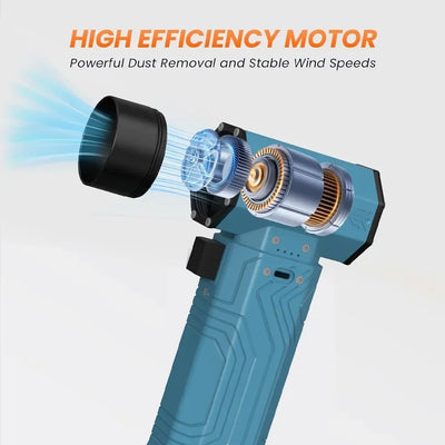 880000RPM Powerful  Mini Turbo Jet Fan Air Blower ,10000mAh 600g Thrust 70m/s Wind Brushless Duster leaf Removal Dryer keyboard - LKBA