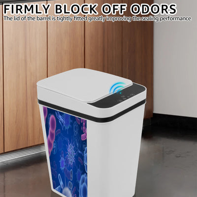 Automatic Sensor Trash Can 12L Touchless Infrared Motion Sensor Smart Trash Can for Kitchen Bathroom Waterproof Wastebasket NEW - LKBA