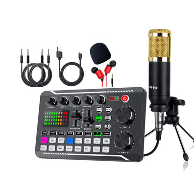 DJ Equipment Microphone Sound Card Console Studio Sound Card Kit - LKBA
