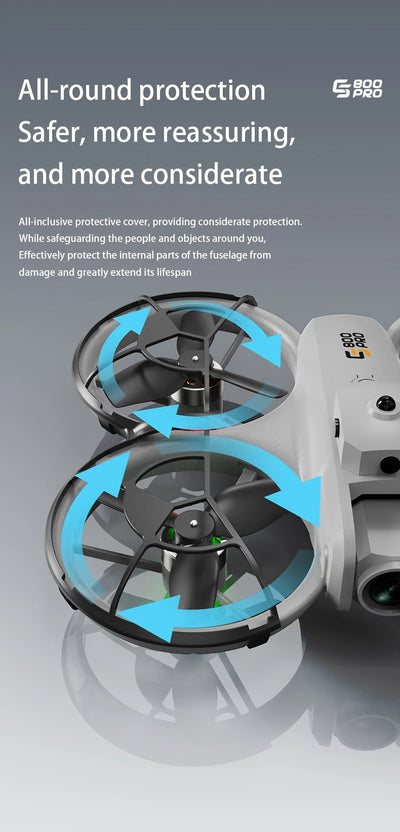 NEW ES800 Pro Mini Drone 1080P HD Camera Brushless Motor Obstacle Avoidance Aerial Photography Remote Control Aircraft Quadcopter - LKBA