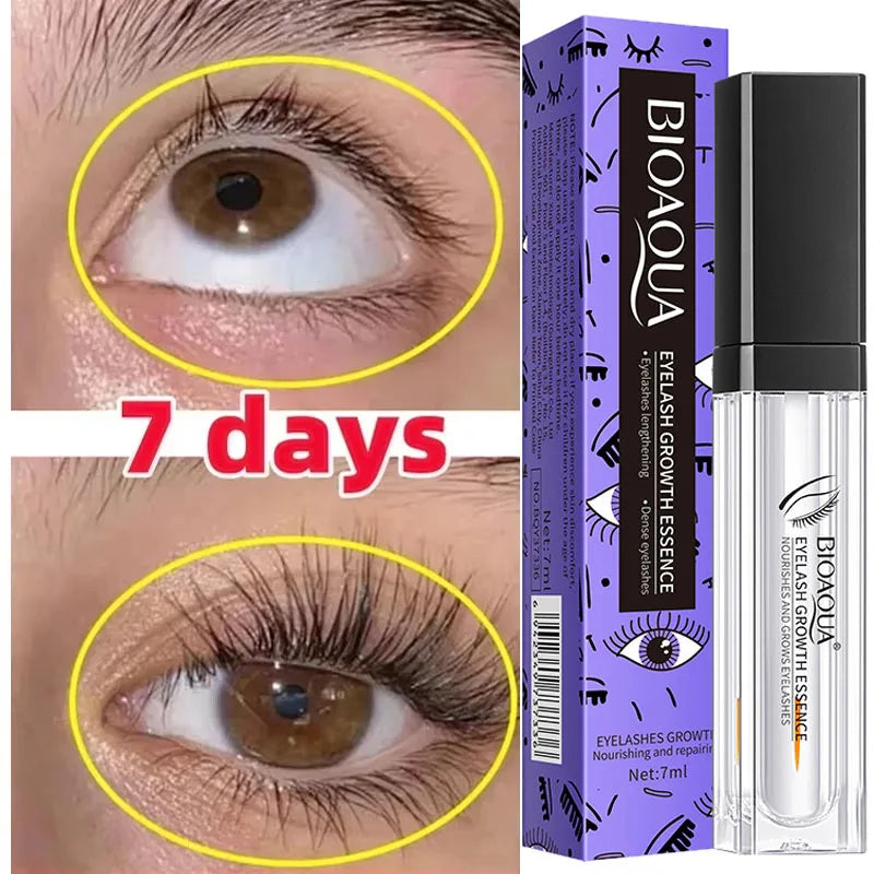 Fast Eyelash Growth Serum 7 Days Natural Eyelash Enhancer Longer Fuller Thicker Curling Lash Treatment Eye Care Products Makeup - LKBA