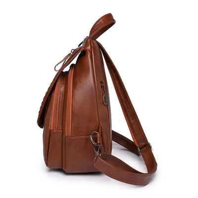Soft leather shoulder bag for women 2025 new fashionable mini shopping backpack chest bag casual versatile diagonal cross bag - LKBA