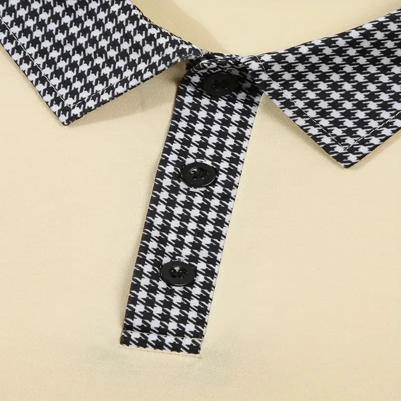 Spring and Autumn Men's Long Sleeve Polo Shirt Classic Business Office T-shirt Male Street Casual Fashion Solid Color Top - LKBA