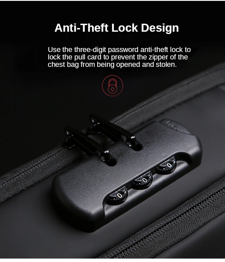 New Brand Designer Men Crossbody Bag PU Leather Classic Anti-Theft Shoulder Bag Chest Bag Multifunctional for Men - LKBA