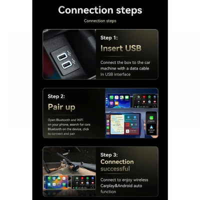 2025 NEW Wireless Carplay Adapter Android Auto 2in 1 Smart Dongle WIFI For iphone Android Phone For Volvo Benz Mg Kia Chery VW - LKBA