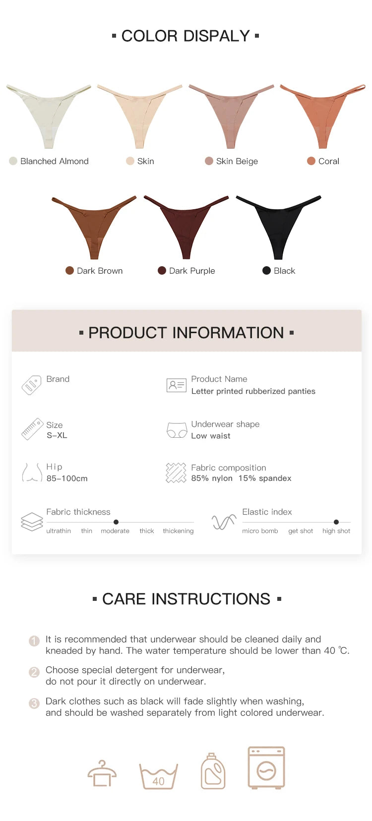 Hot Sale Sexy Ladies T-back Skin-friendly Underpants Stretch Thongs Women Underwear G-string seamless panties for women - LKBA