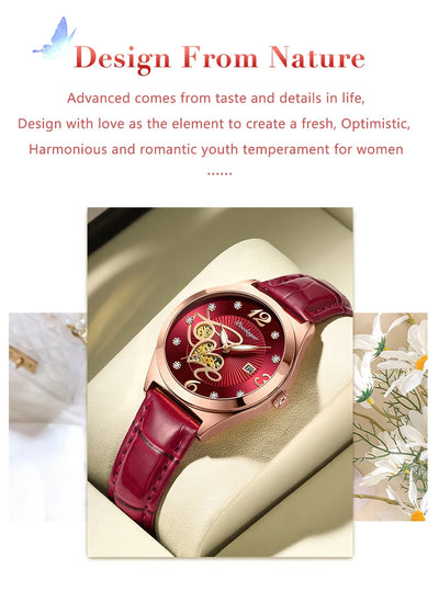 POEDAGAR Fashion Quartz Watch Female Luxury Elegant Casual Clock Waterproof Luminous Date Leather Women Watch Montre Femme gift - LKBA