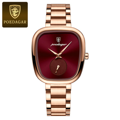 POEDAGAR Luxury Elegant Watch For Woman Waterproof Stainless Steel Quartz Women's Watches Simple High Quality Ladies Wristwatch - LKBA