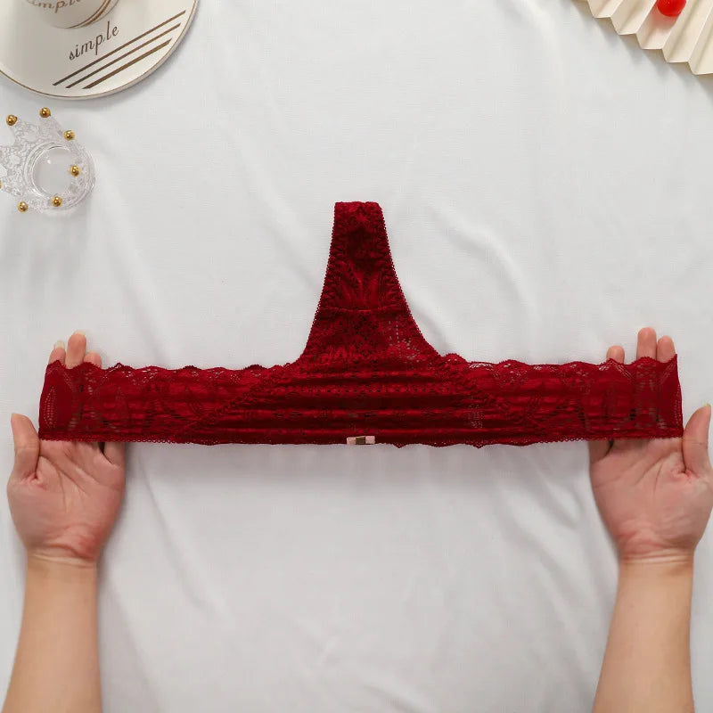 Women's Sexy String Panties Lace Thongs Lingerie Intimates Woman T-back Soft T-panties Designed Tangas Mujer - LKBA