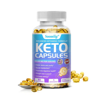 Keto Capsules - Fat Burning, Detoxification, Weight Loss, Metabolism Boost, Weight Management, Immune System Boost - LKBA
