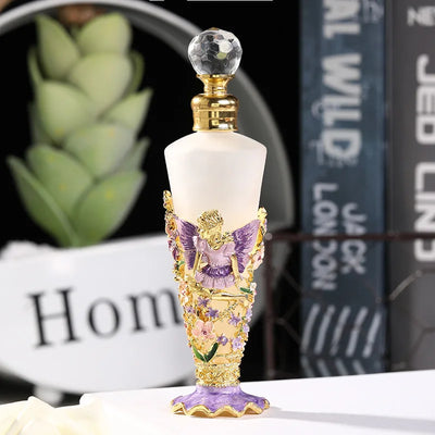 25ml Vintage Essential Oil Dropper Stick Bottle Middle East Style Mental Engrave Refillable Perfume Container Delicate Dispenser - LKBA