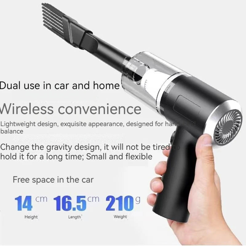 Car Vacuum Cleaner 120000PA Powerful Cleaning Machine Cars Cleaner Mini Wireless Portable Hand held Cleaner for Home Appliance - LKBA