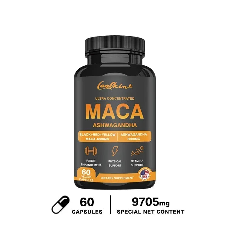 Male Supplement with Ashwagandha and Maca To support Male Libido and Promote Healthy Capsules - LKBA
